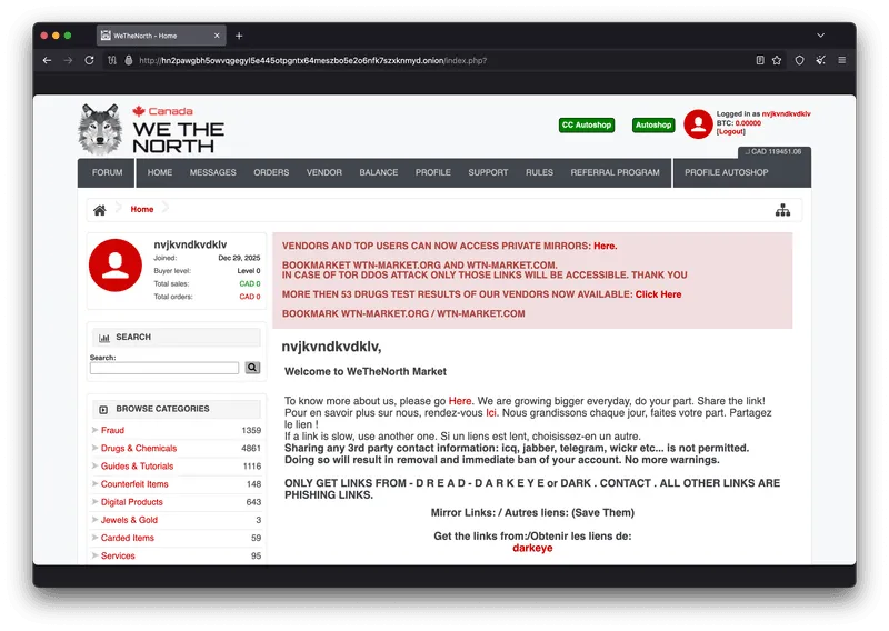 Interface snapshot